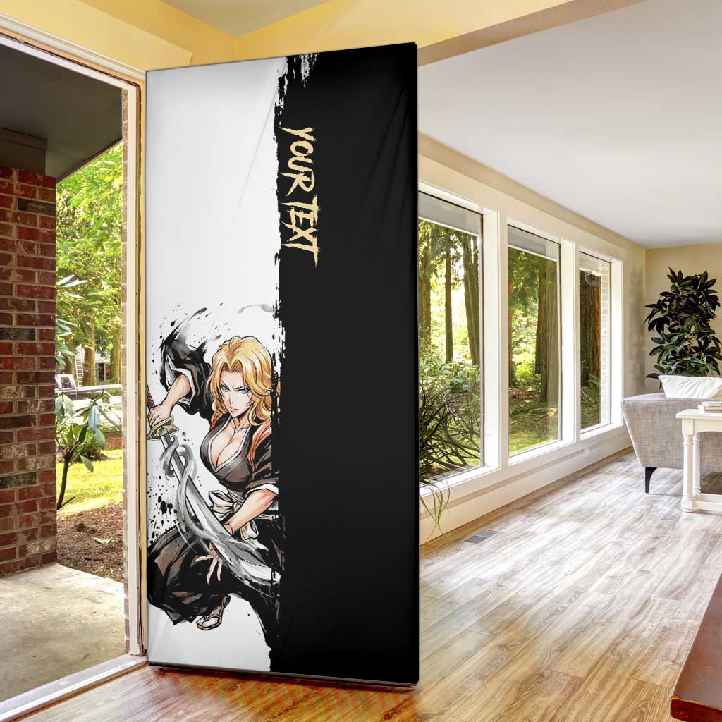 Personalized Rangiku Matsumoto Door Cover Ink Splash Anime Brush Style