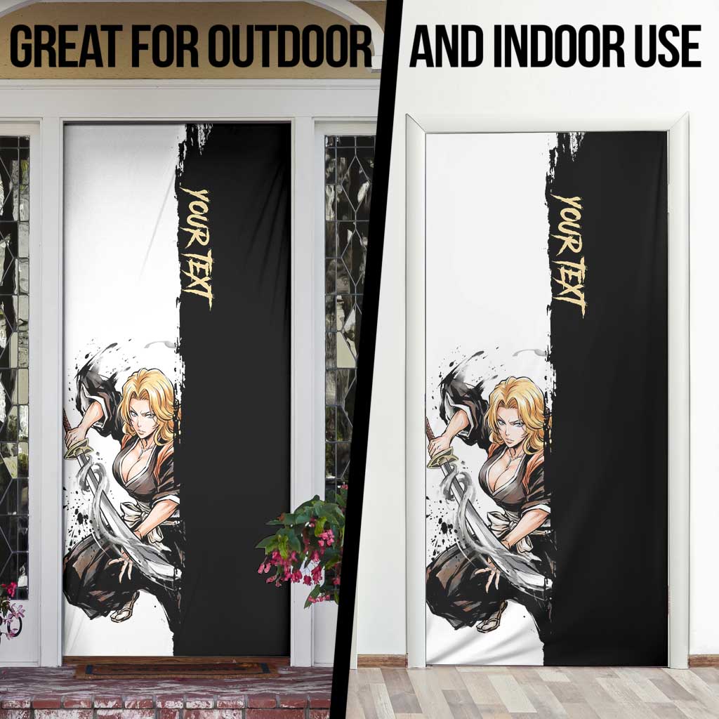 Personalized Rangiku Matsumoto Door Cover Ink Splash Anime Brush Style