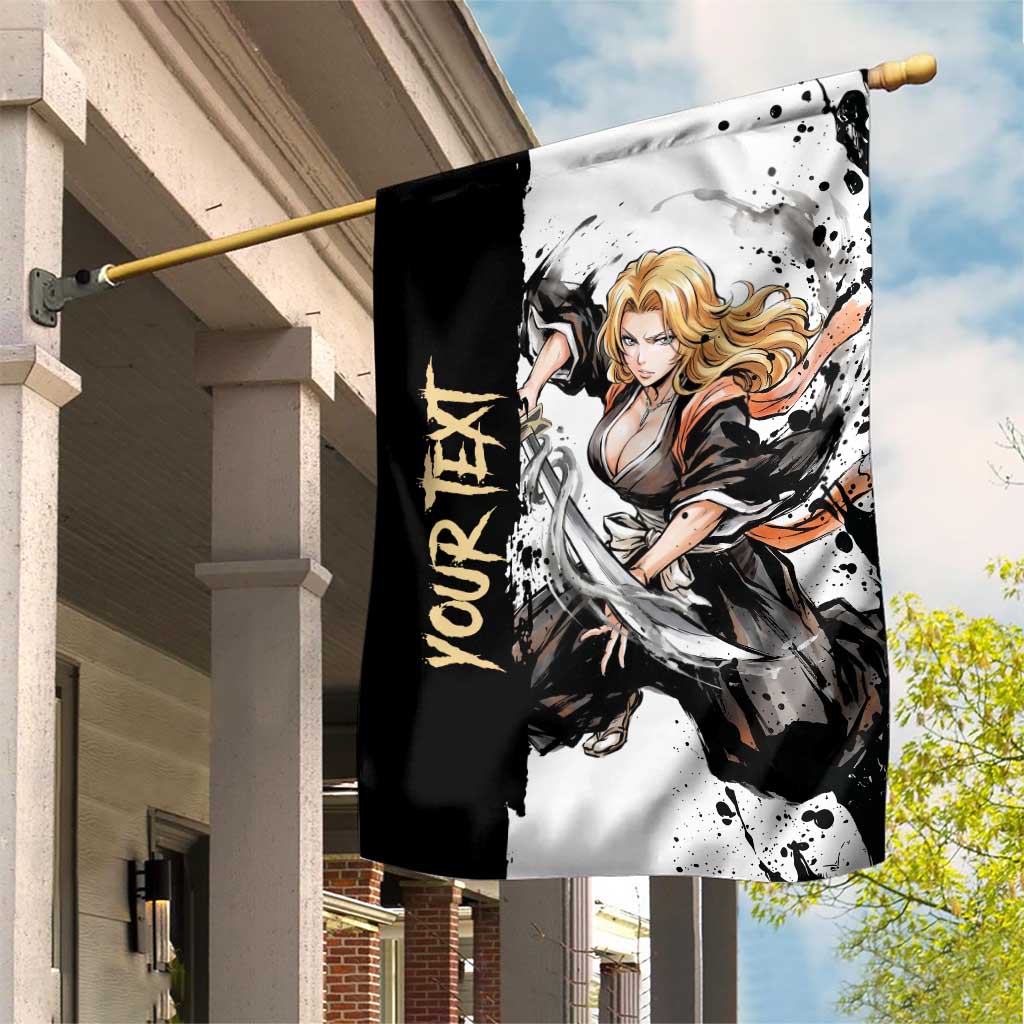 Personalized Rangiku Matsumoto Garden Flag Ink Splash Anime Brush Style