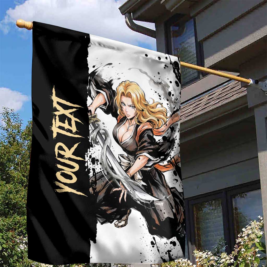 Personalized Rangiku Matsumoto Garden Flag Ink Splash Anime Brush Style