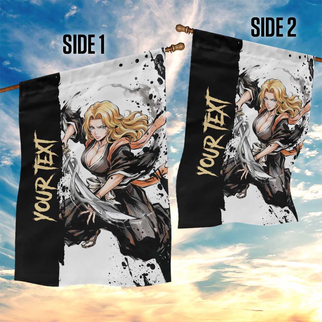 Personalized Rangiku Matsumoto Garden Flag Ink Splash Anime Brush Style