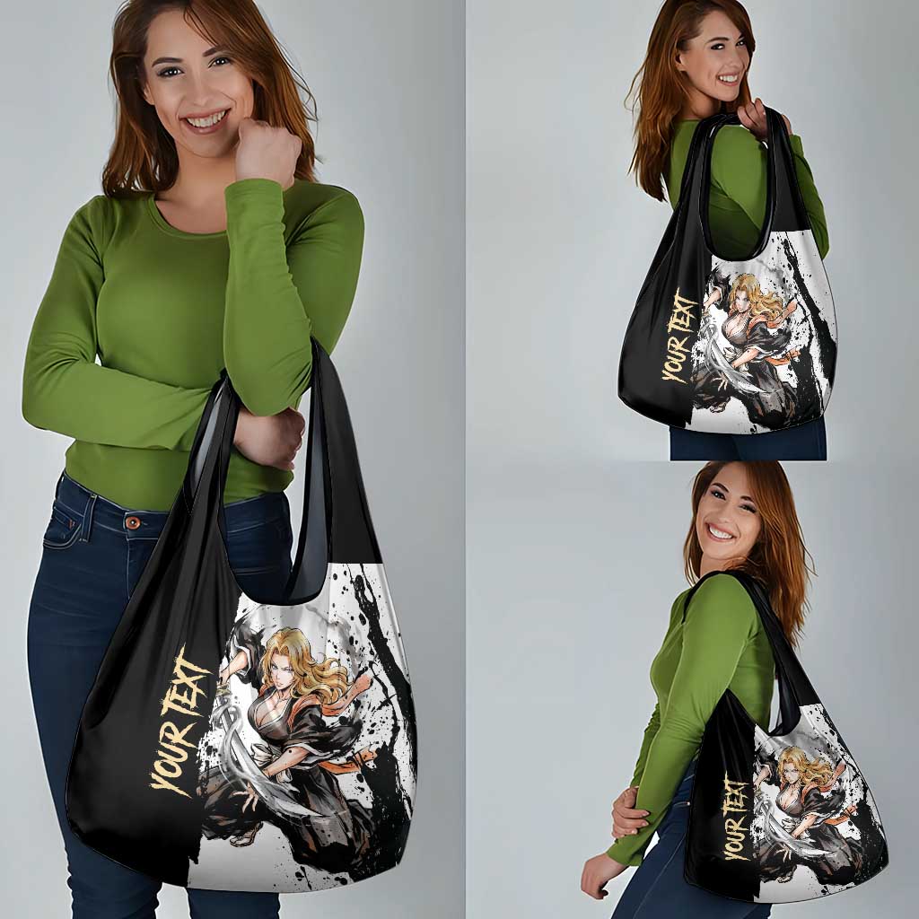 Personalized Rangiku Matsumoto Grocery Bag Ink Splash Anime Brush Style