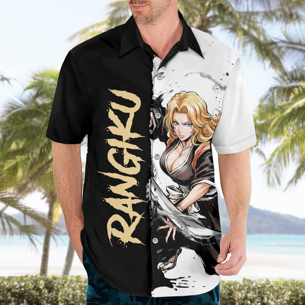 Personalized Rangiku Matsumoto Hawaiian Shirt Ink Splash Anime Brush Style