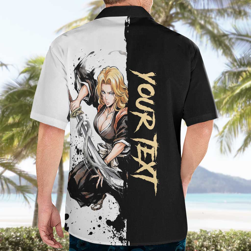 Personalized Rangiku Matsumoto Hawaiian Shirt Ink Splash Anime Brush Style