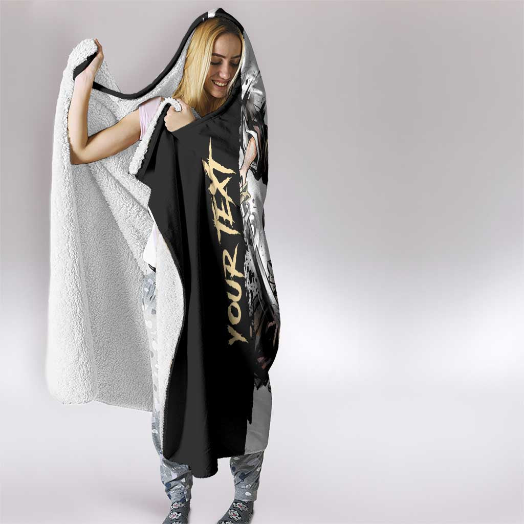 Personalized Rangiku Matsumoto Hooded Blanket Ink Splash Anime Brush Style