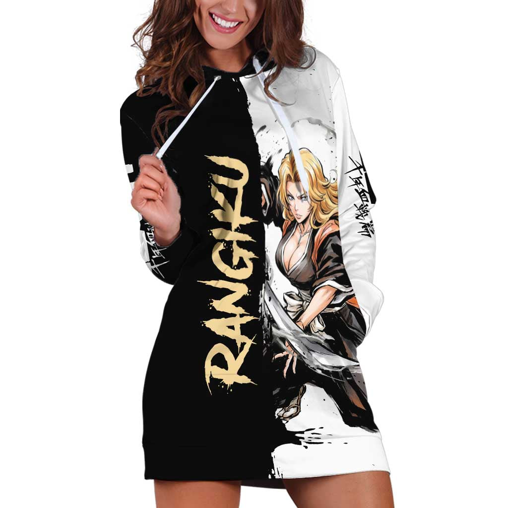 Personalized Rangiku Matsumoto Hoodie Dress Ink Splash Anime Brush Style