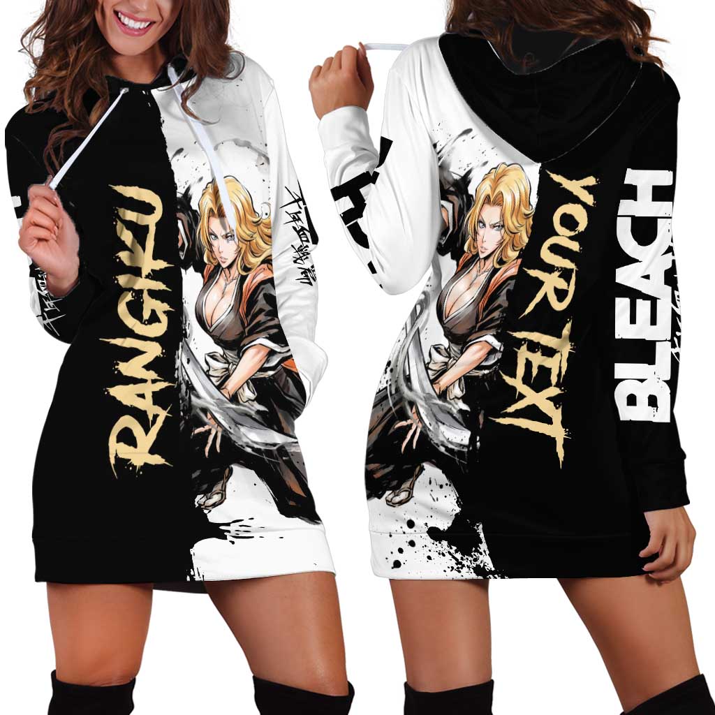 Personalized Rangiku Matsumoto Hoodie Dress Ink Splash Anime Brush Style