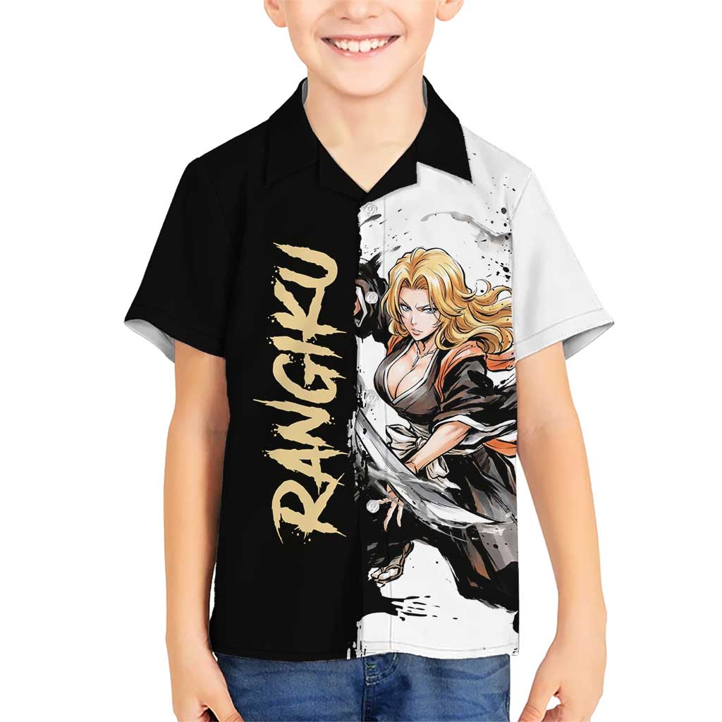 Personalized Rangiku Matsumoto Kid Hawaiian Shirt Ink Splash Anime Brush Style