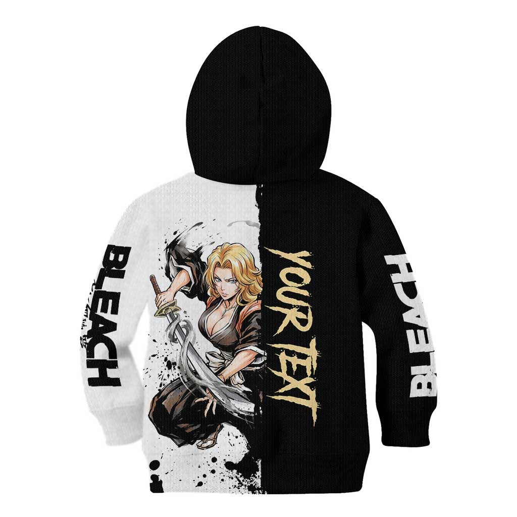 Personalized Rangiku Matsumoto Kid Hoodie Ink Splash Anime Brush Style