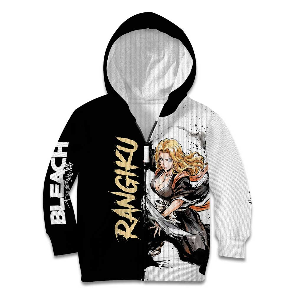 Personalized Rangiku Matsumoto Kid Hoodie Ink Splash Anime Brush Style