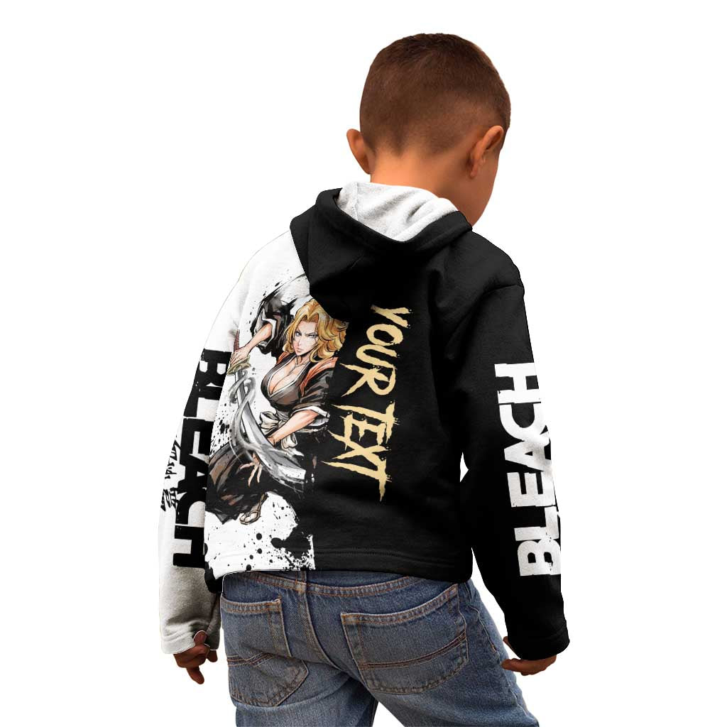 Personalized Rangiku Matsumoto Kid Hoodie Ink Splash Anime Brush Style