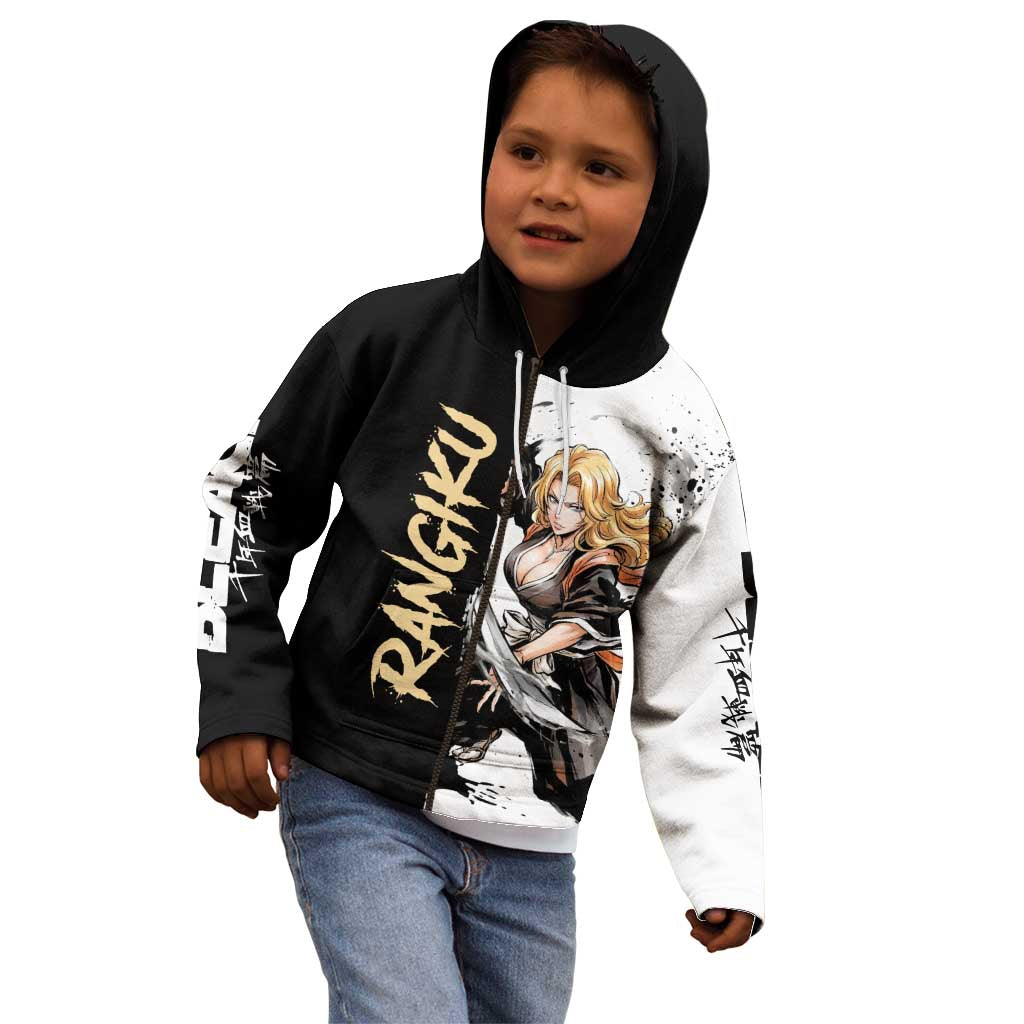 Personalized Rangiku Matsumoto Kid Hoodie Ink Splash Anime Brush Style