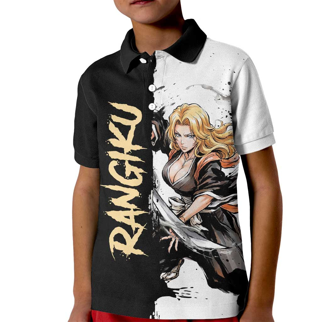 Personalized Rangiku Matsumoto Kid Polo Shirt Ink Splash Anime Brush Style