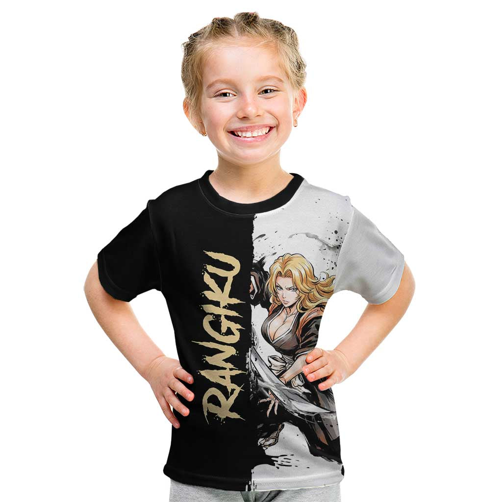 Personalized Rangiku Matsumoto Kid T Shirt Ink Splash Anime Brush Style