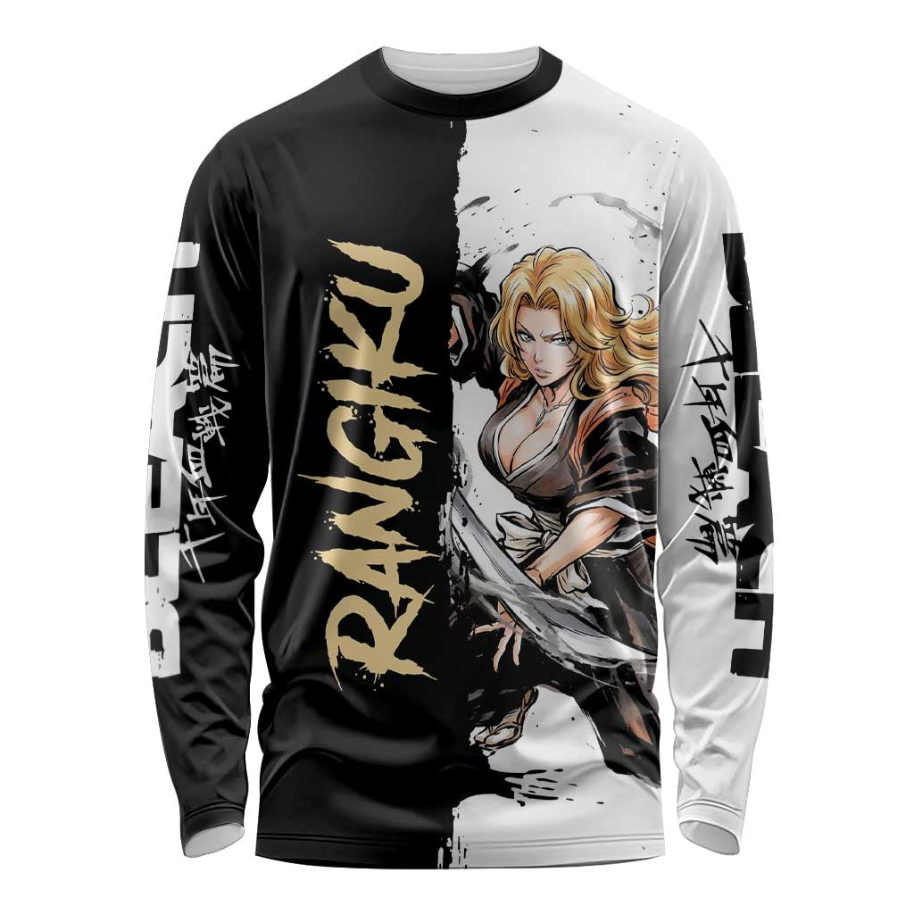 Personalized Rangiku Matsumoto Long Sleeve Shirt Ink Splash Anime Brush Style