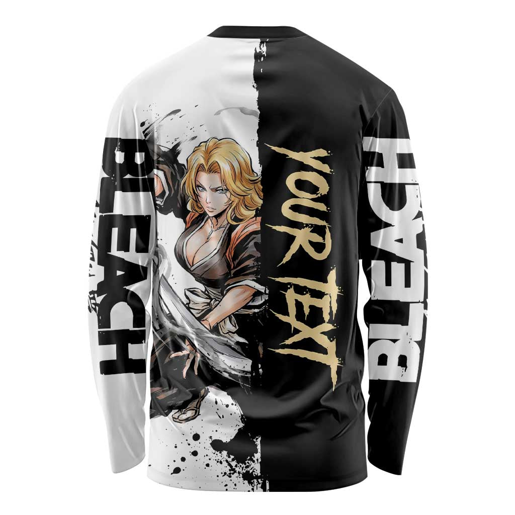 Personalized Rangiku Matsumoto Long Sleeve Shirt Ink Splash Anime Brush Style