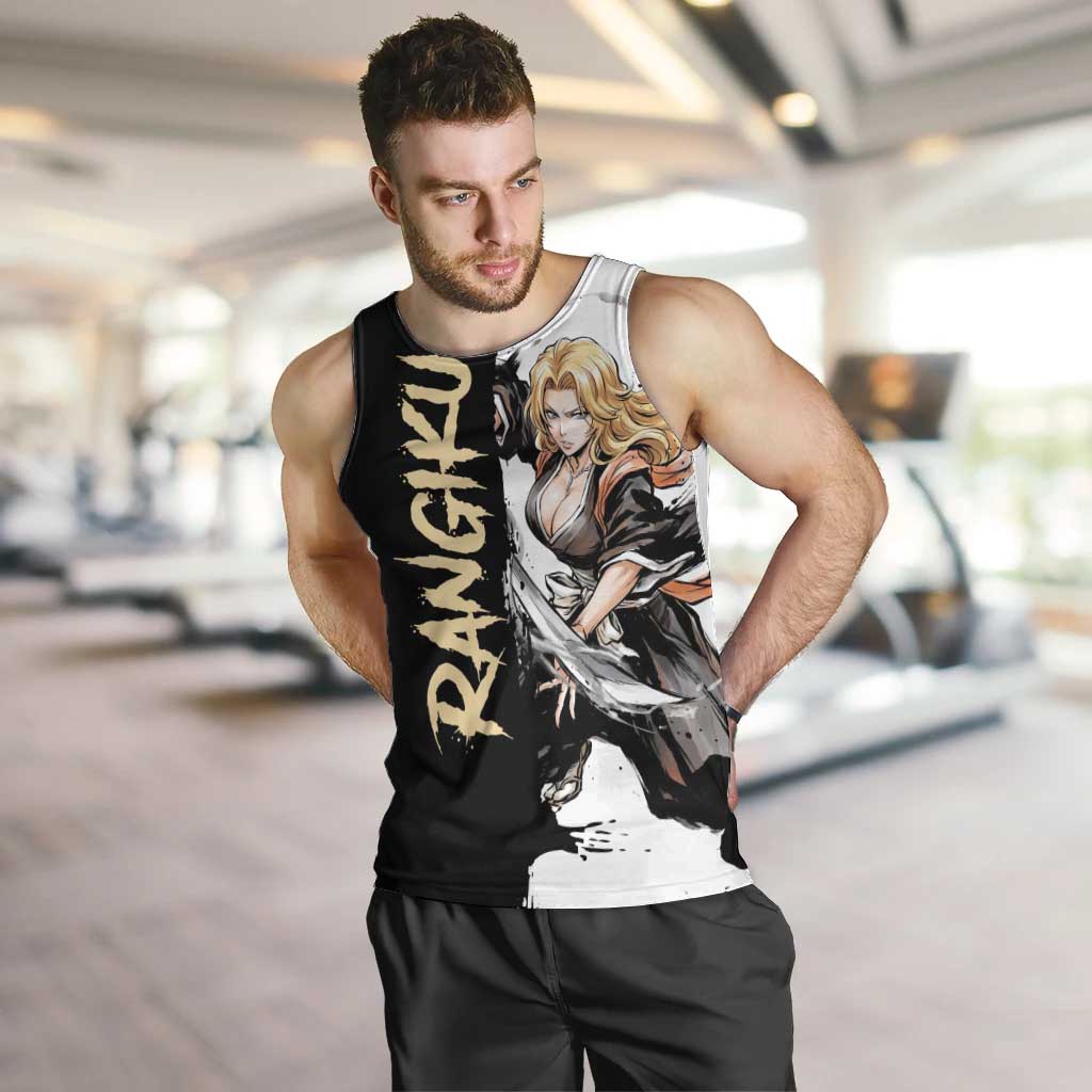 Personalized Rangiku Matsumoto Men Tank Top Ink Splash Anime Brush Style