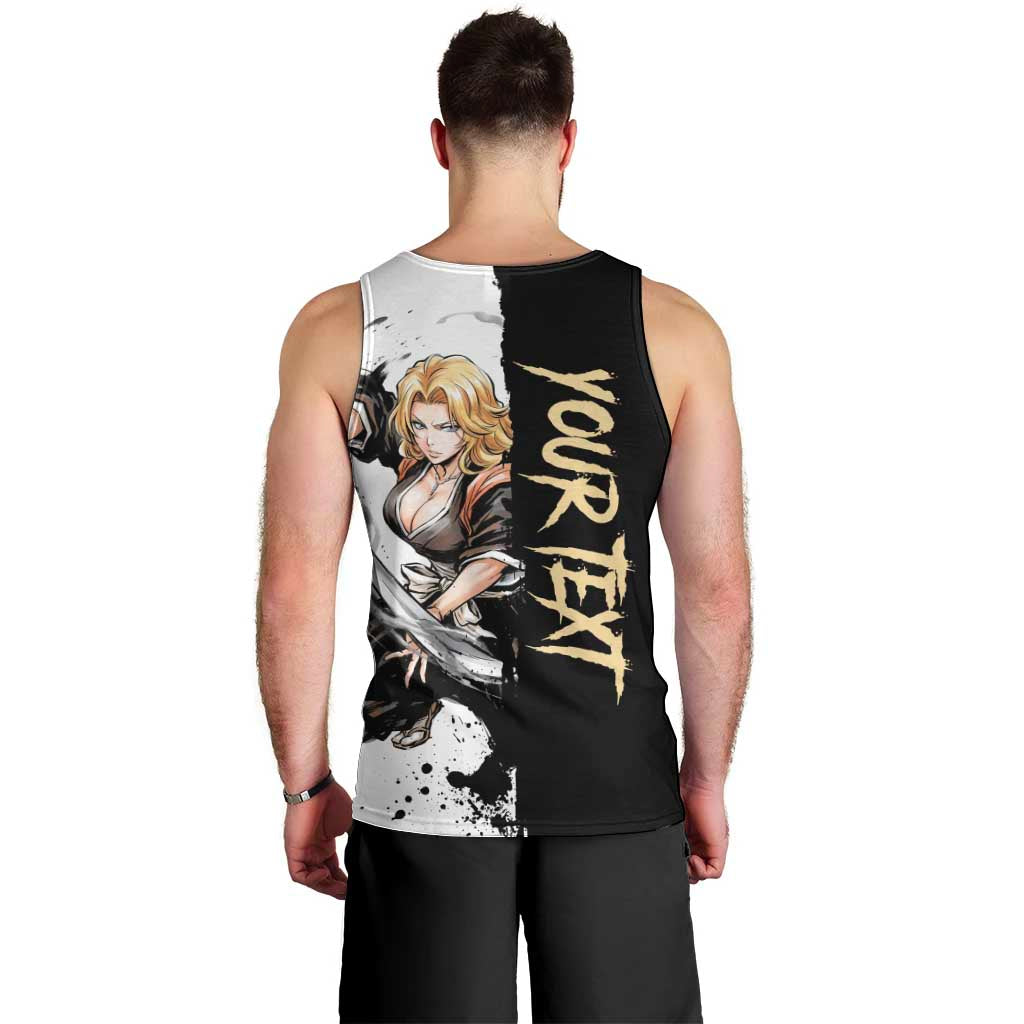 Personalized Rangiku Matsumoto Men Tank Top Ink Splash Anime Brush Style