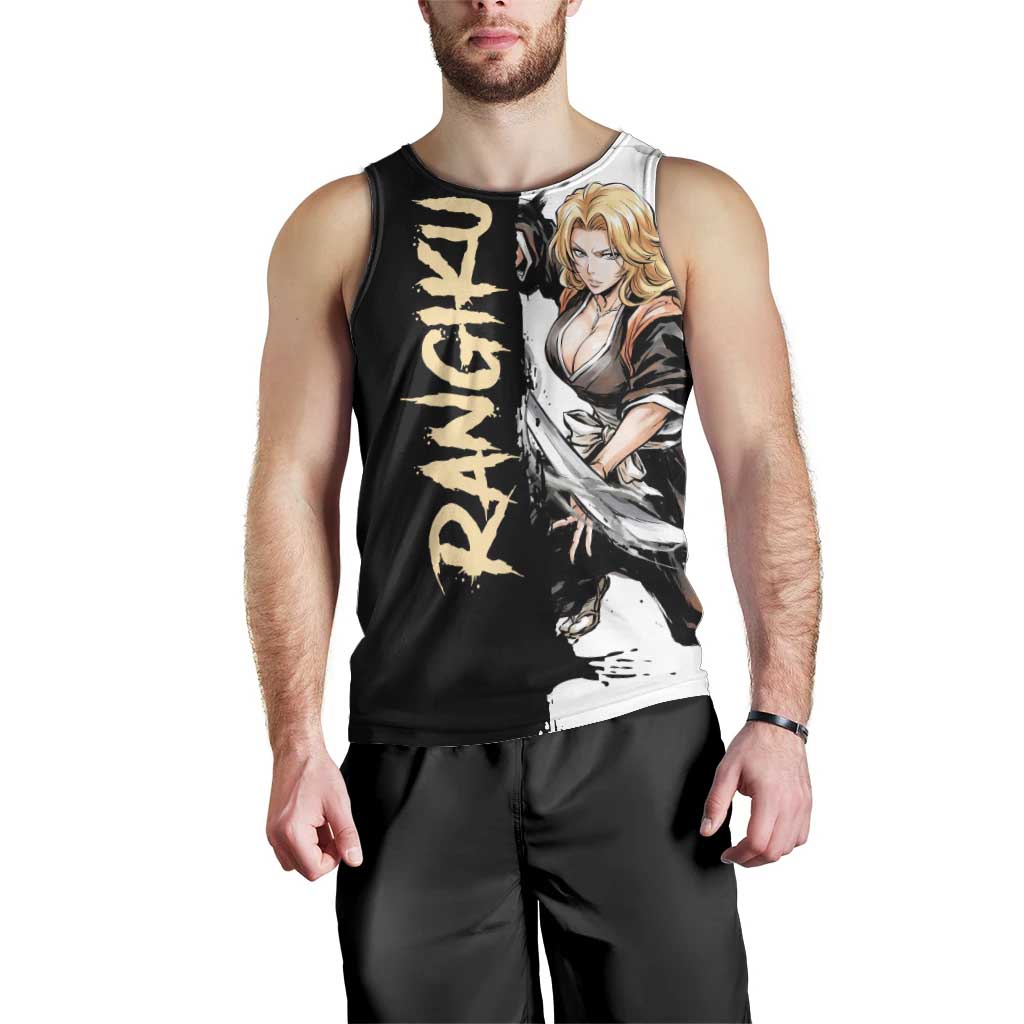 Personalized Rangiku Matsumoto Men Tank Top Ink Splash Anime Brush Style