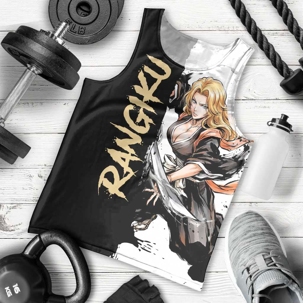 Personalized Rangiku Matsumoto Men Tank Top Ink Splash Anime Brush Style
