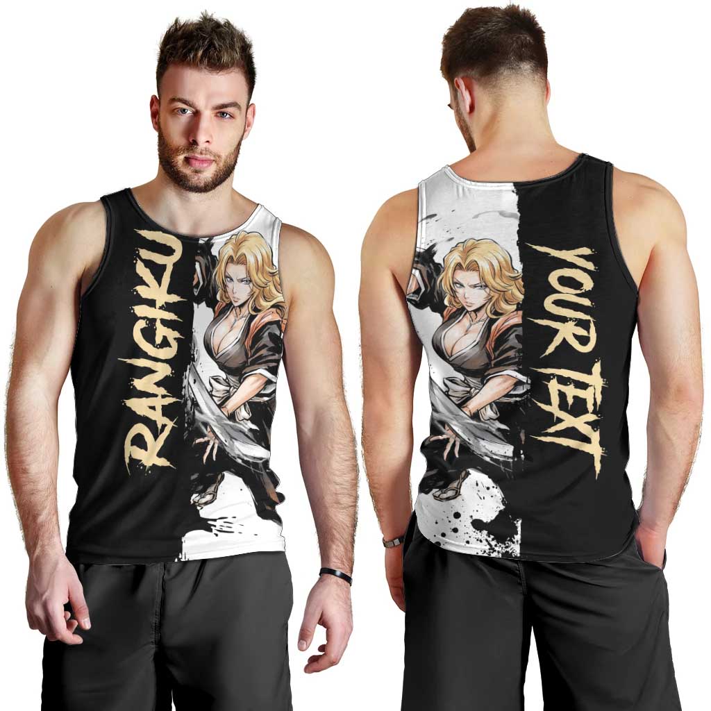 Personalized Rangiku Matsumoto Men Tank Top Ink Splash Anime Brush Style