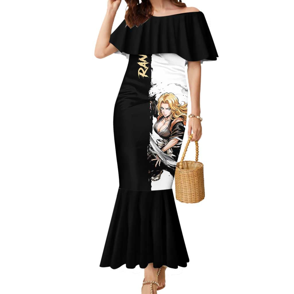 Personalized Rangiku Matsumoto Mermaid Dress Ink Splash Anime Brush Style