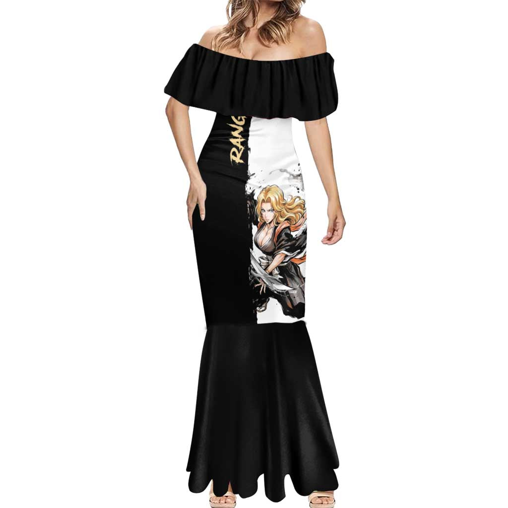 Personalized Rangiku Matsumoto Mermaid Dress Ink Splash Anime Brush Style