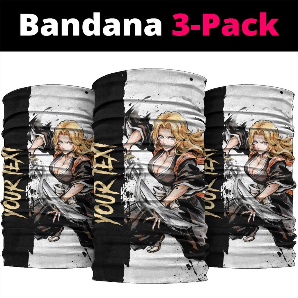 Personalized Rangiku Matsumoto Neck Gaiter Ink Splash Anime Brush Style