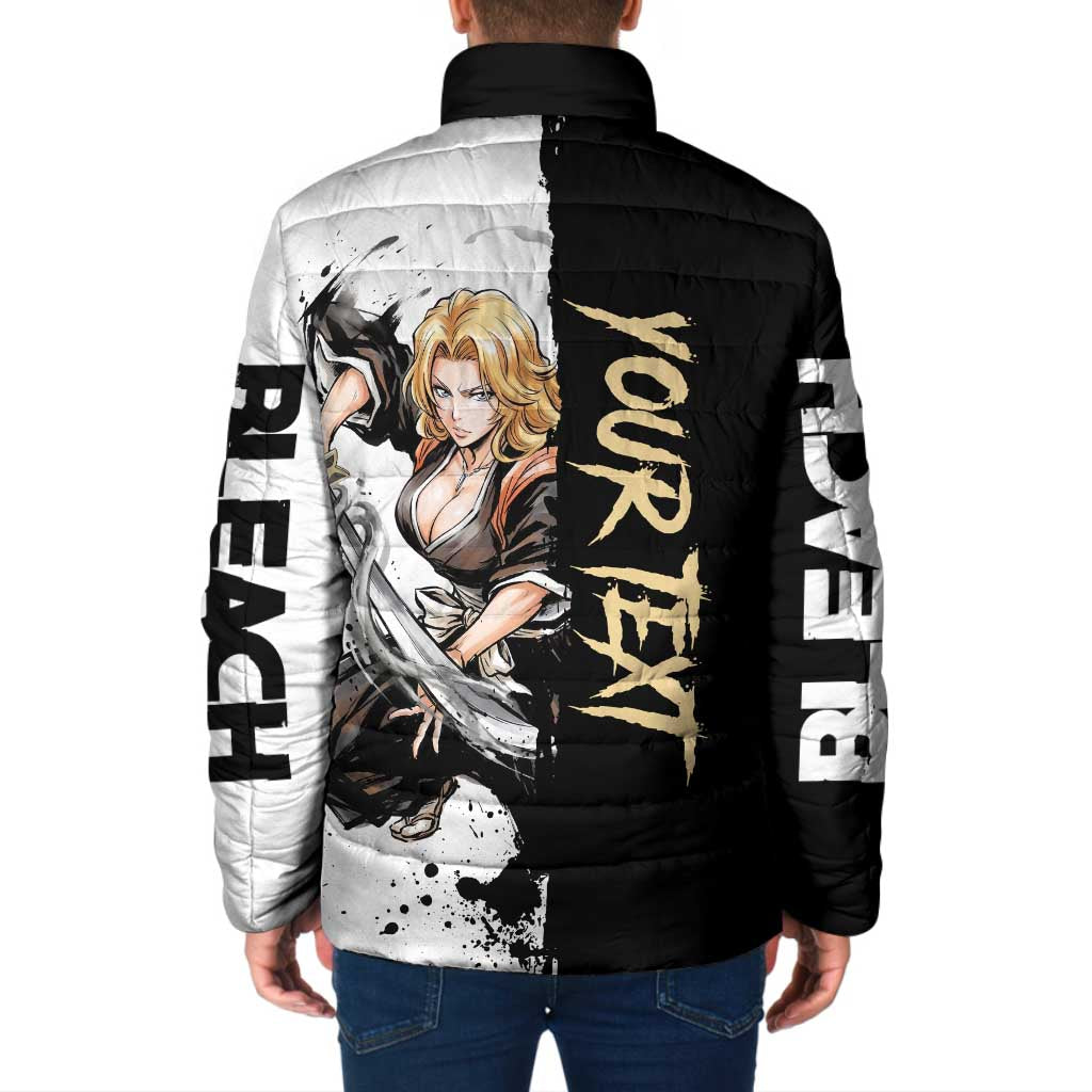Personalized Rangiku Matsumoto Padded Jacket Ink Splash Anime Brush Style