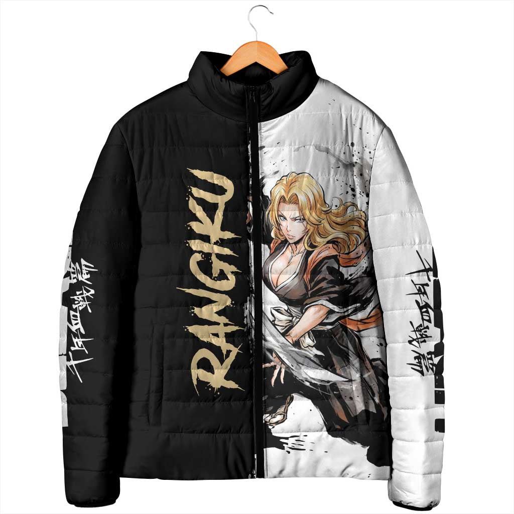 Personalized Rangiku Matsumoto Padded Jacket Ink Splash Anime Brush Style
