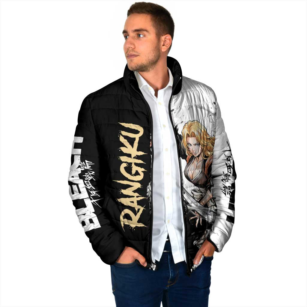 Personalized Rangiku Matsumoto Padded Jacket Ink Splash Anime Brush Style