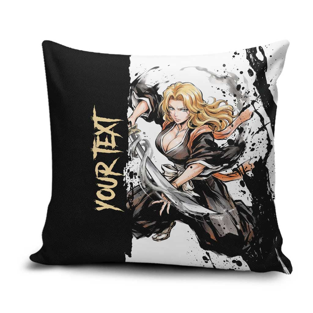 Personalized Rangiku Matsumoto Pillow Cover Ink Splash Anime Brush Style