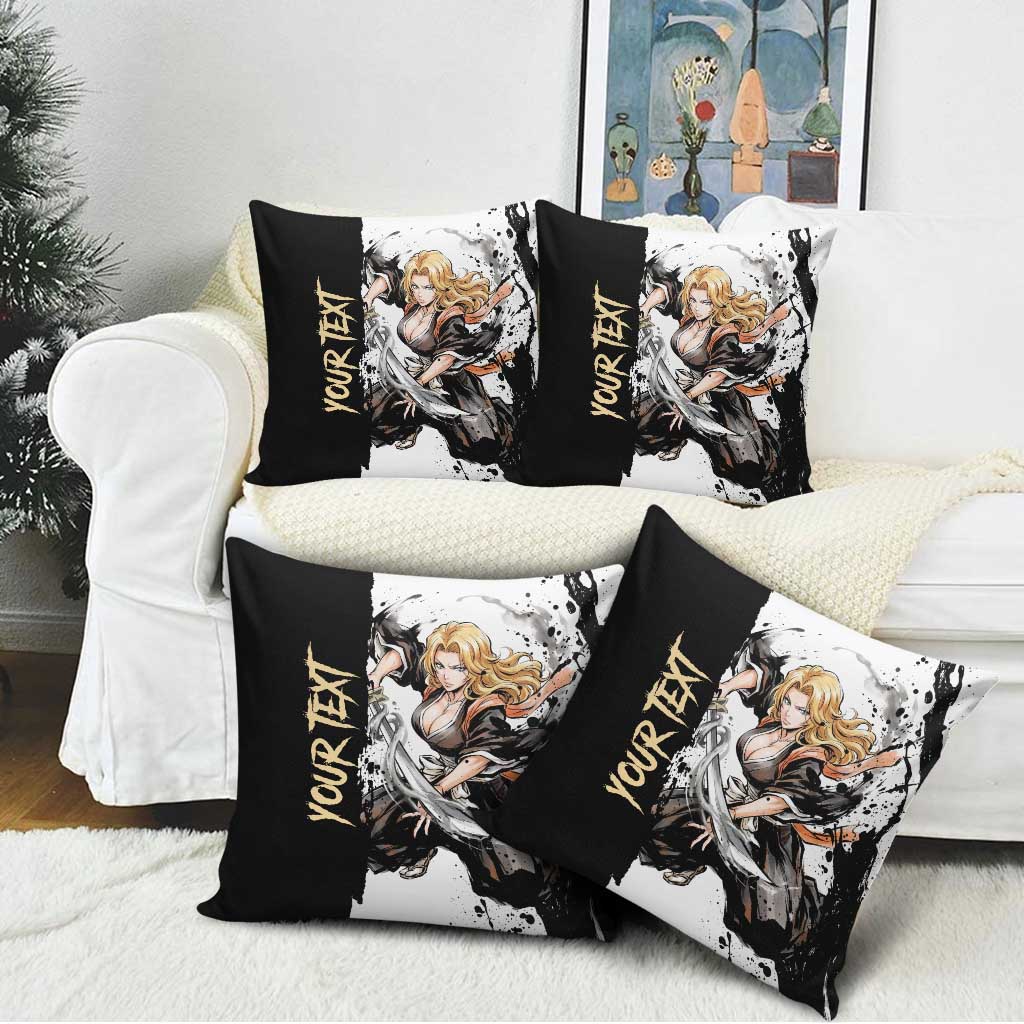Personalized Rangiku Matsumoto Pillow Cover Ink Splash Anime Brush Style