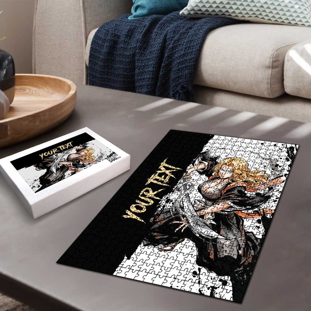 Personalized Rangiku Matsumoto Puzzle Ink Splash Anime Brush Style