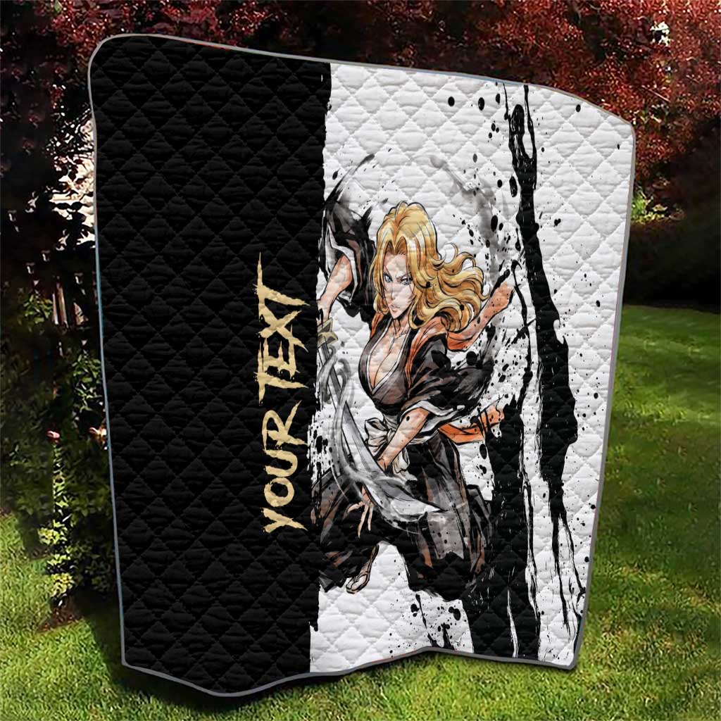 Personalized Rangiku Matsumoto Quilt Ink Splash Anime Brush Style