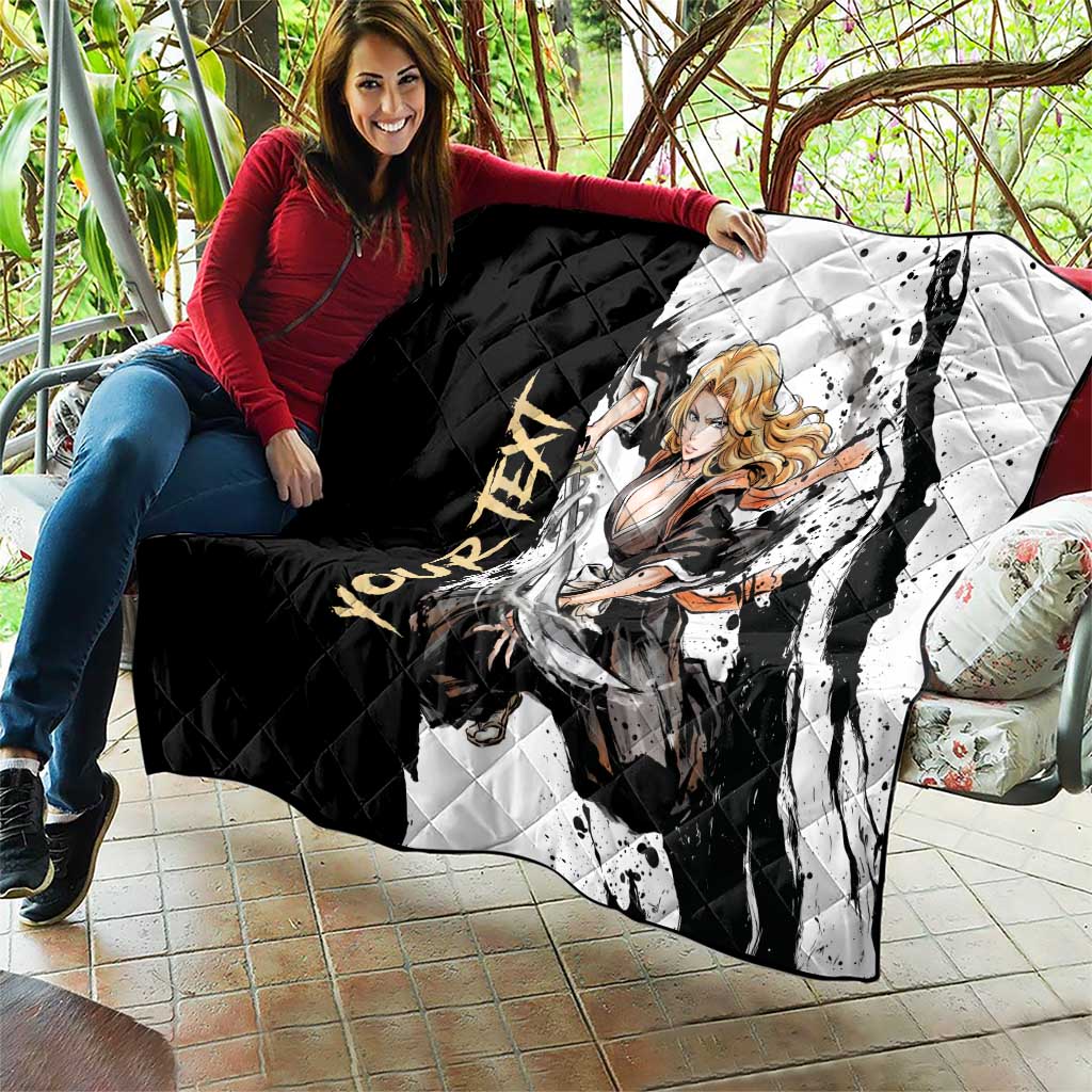 Personalized Rangiku Matsumoto Quilt Ink Splash Anime Brush Style