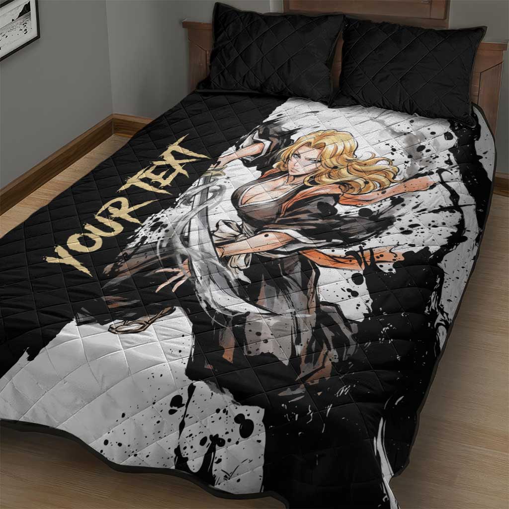 Personalized Rangiku Matsumoto Quilt Bed Set Ink Splash Anime Brush Style
