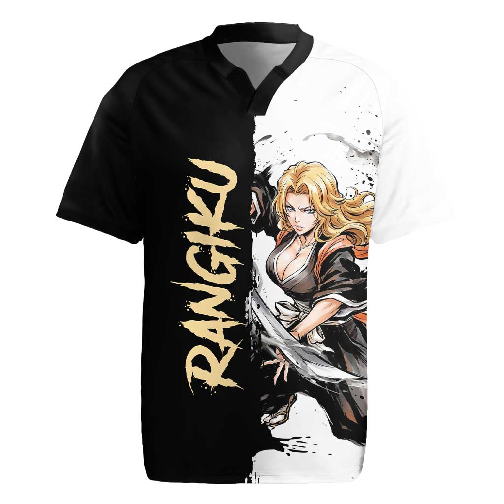 Personalized Rangiku Matsumoto Rugby Jersey Ink Splash Anime Brush Style