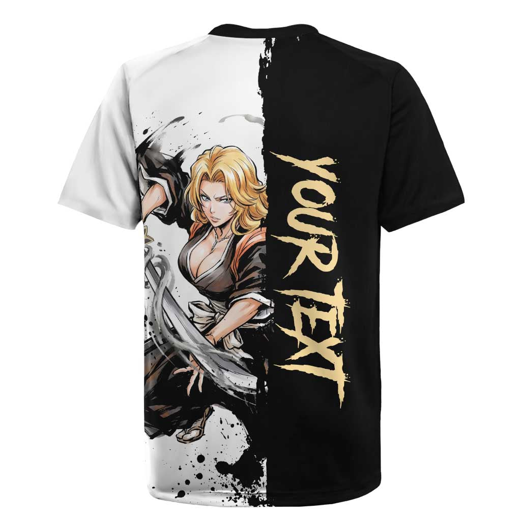 Personalized Rangiku Matsumoto Rugby Jersey Ink Splash Anime Brush Style