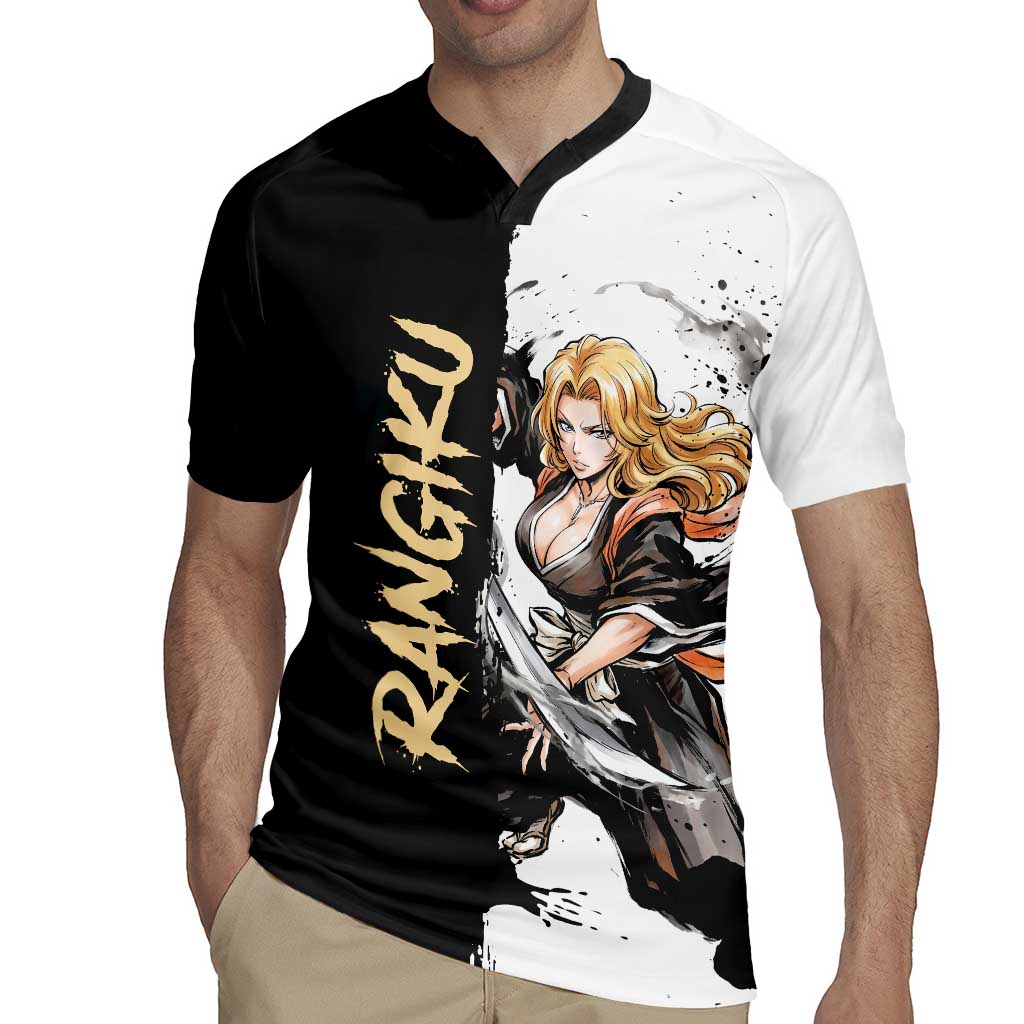 Personalized Rangiku Matsumoto Rugby Jersey Ink Splash Anime Brush Style