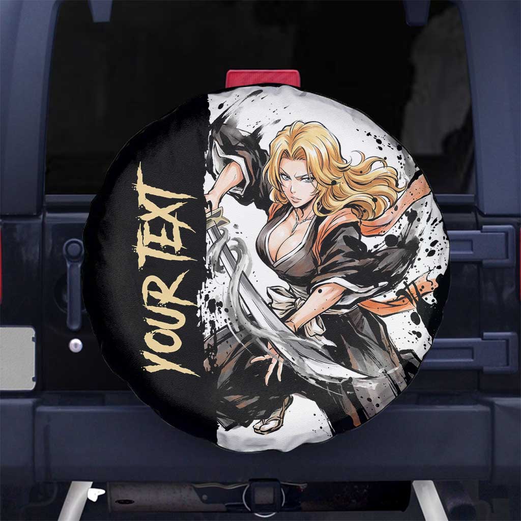 Personalized Rangiku Matsumoto Spare Tire Cover Ink Splash Anime Brush Style