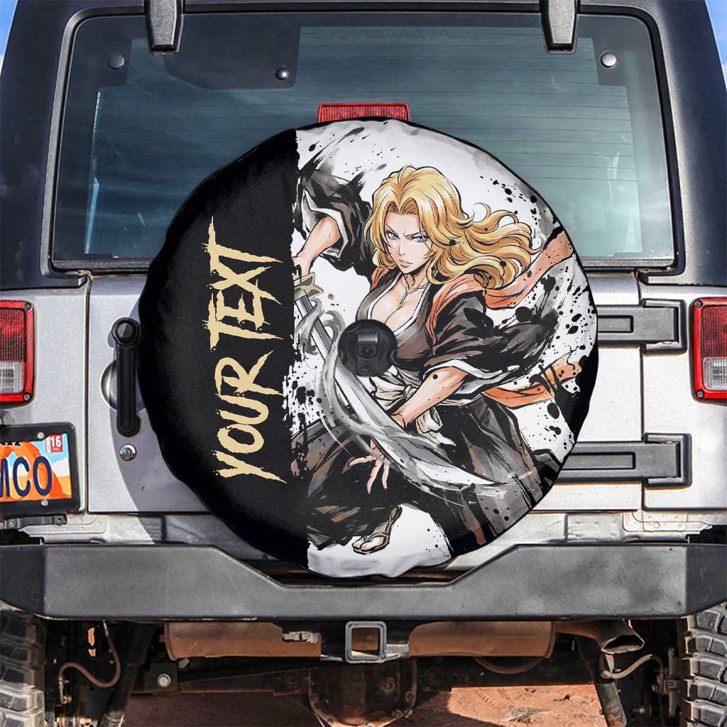 Personalized Rangiku Matsumoto Spare Tire Cover Ink Splash Anime Brush Style