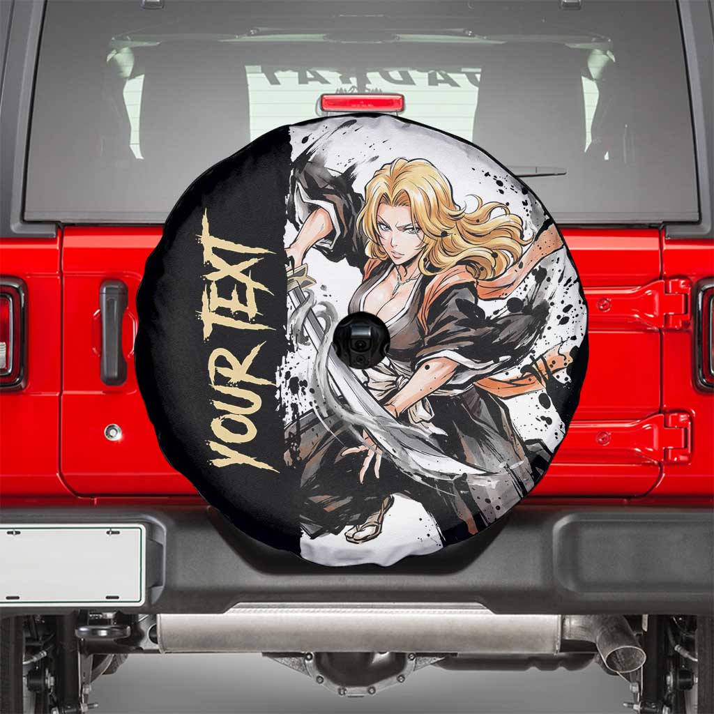 Personalized Rangiku Matsumoto Spare Tire Cover Ink Splash Anime Brush Style