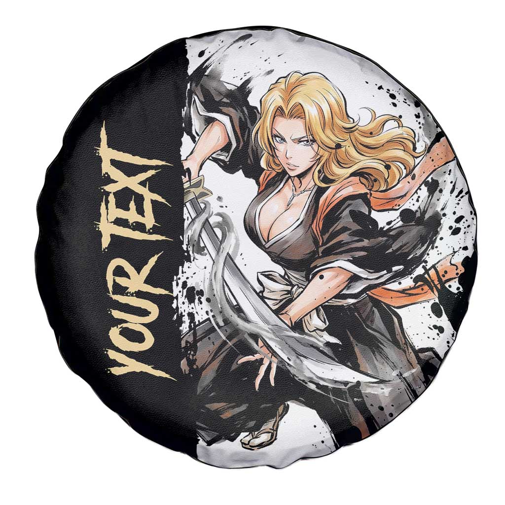 Personalized Rangiku Matsumoto Spare Tire Cover Ink Splash Anime Brush Style