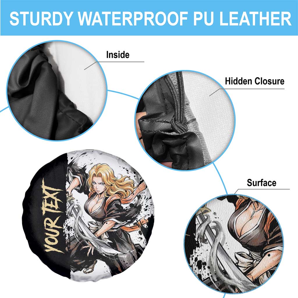 Personalized Rangiku Matsumoto Spare Tire Cover Ink Splash Anime Brush Style