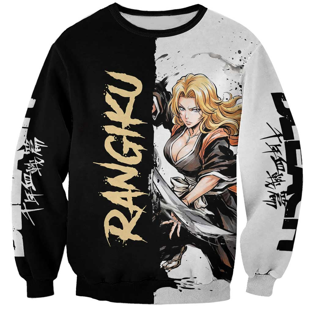 Personalized Rangiku Matsumoto Sweatshirt Ink Splash Anime Brush Style