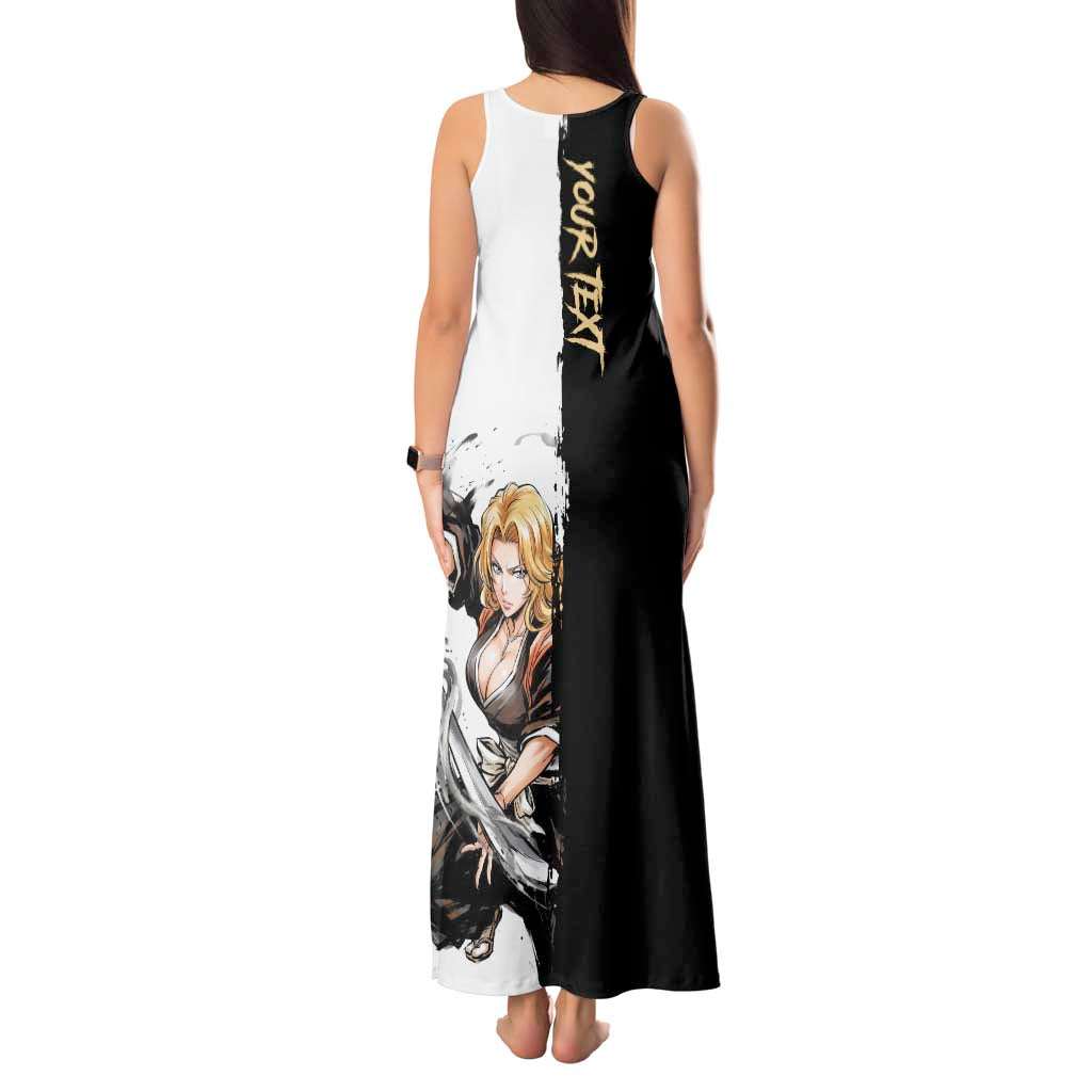 Personalized Rangiku Matsumoto Tank Maxi Dress Ink Splash Anime Brush Style
