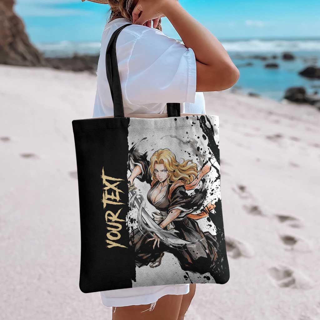 Personalized Rangiku Matsumoto Tote Bag Ink Splash Anime Brush Style