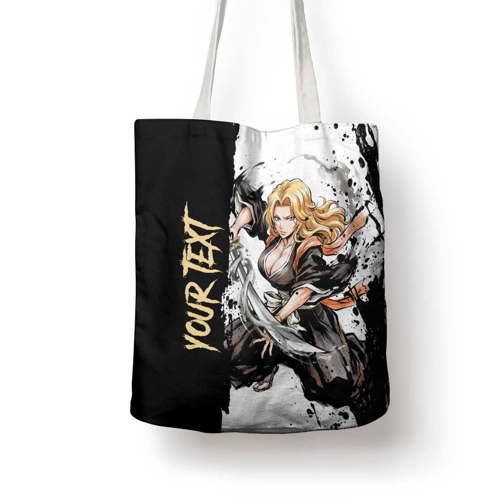 Personalized Rangiku Matsumoto Tote Bag Ink Splash Anime Brush Style
