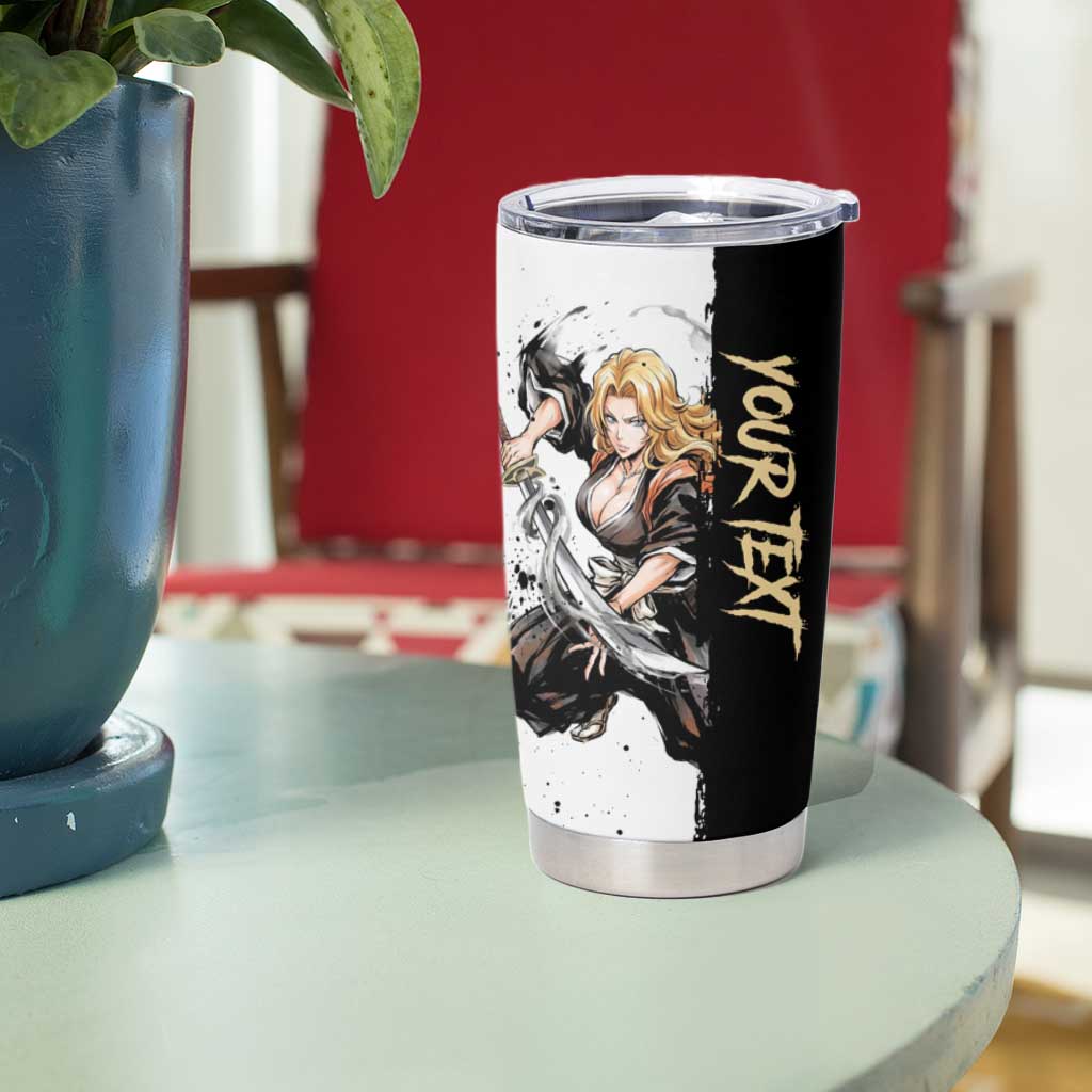 Personalized Rangiku Matsumoto Tumbler Cup Ink Splash Anime Brush Style